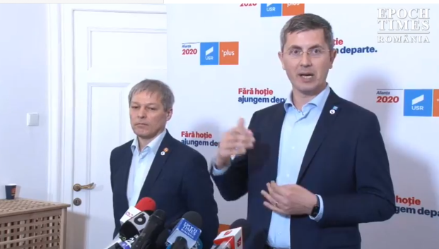 VIDEO. Momentul în care Cioloş îl întrerupe pe Barna, spunând: „Cred că e timpul să spunem clar că sunt două partide în alianţa USR-PLUS. Ca să fie clar!”
