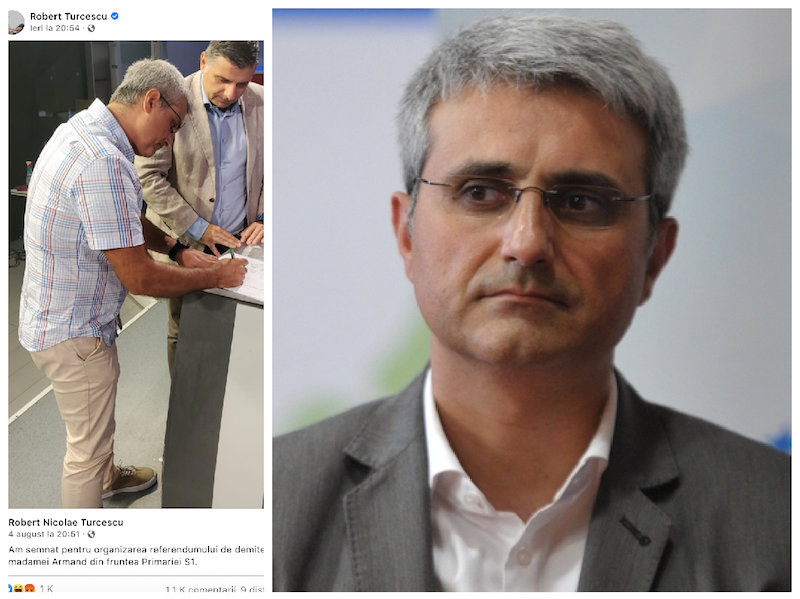 Robert Turcescu a semnat din nou! De data asta, alături de PSD și AUR, pentru demiterea primăriței Clotilde Armand. Furtună anti-Turcescu pe pagina lui Turcescu