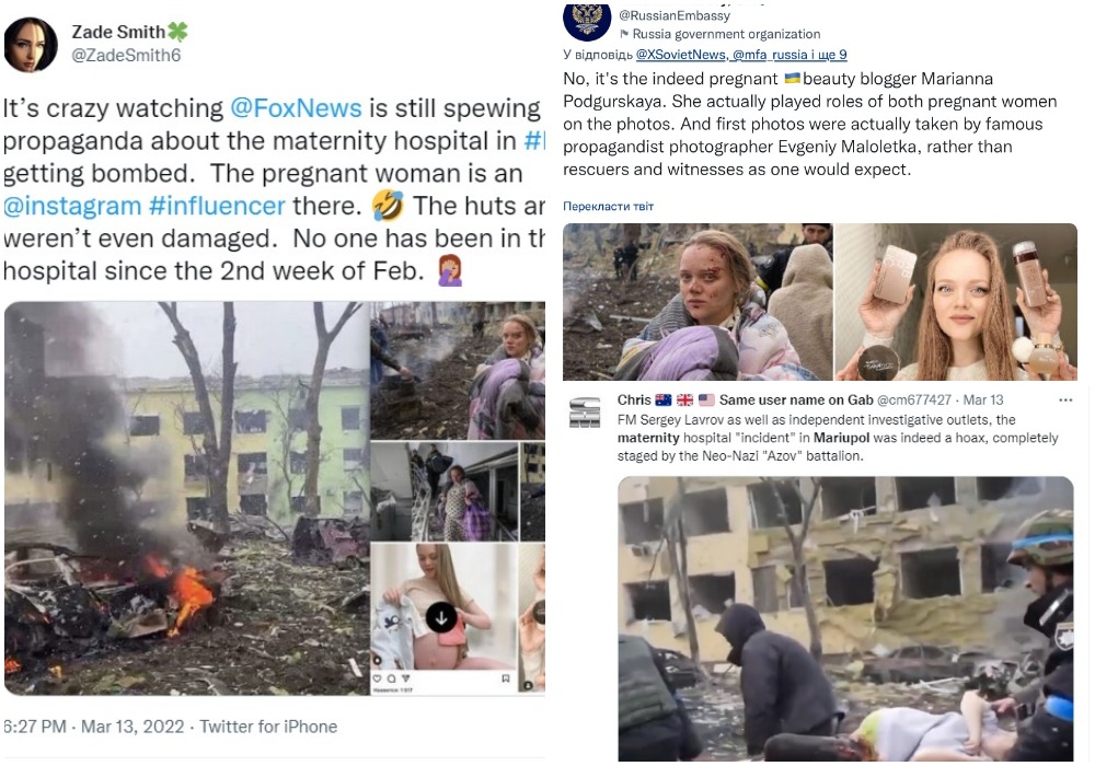 Gravida rănită în bombardamentul maternității din Mariupol a murit. Rușii pretindeau că era o actriță ucraineană pusă să joace rolul mai multor victime