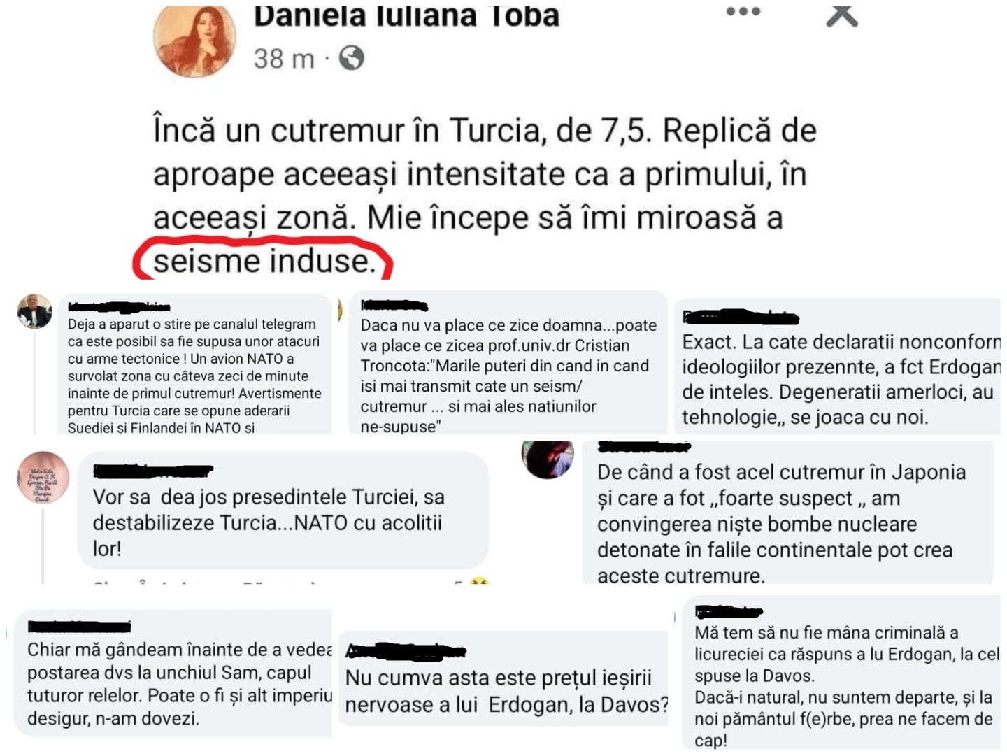 Delir conspiraționist năucitor după cutremurul din Turcia. Concluzia unor români: totul a fost pus la cale de SUA și NATO, ca să-l răstoarne pe Erdogan!