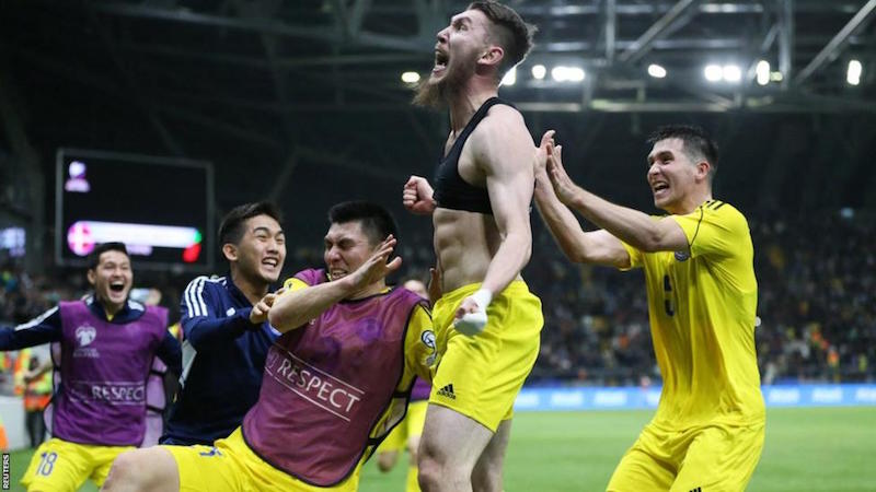 Șoc în fotbalul european: Danemarca pierde în Kazahstan, după ce conducea cu 2-0 la pauză!
