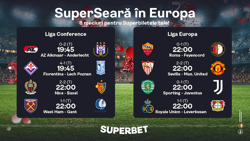 De la masa bogaților la mesele ambițioșilor. Află esențialul despre seara de Liga Europa și Liga Conference!