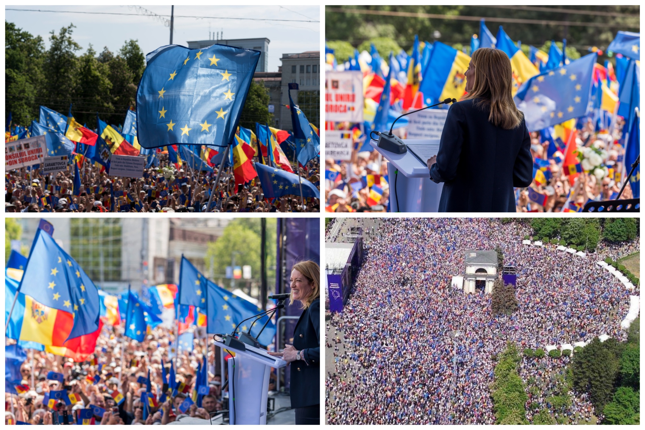 Marele miting de la Chișinău, cu 75.000 de oameni care cer integrarea în UE, prezentat rușilor drept manifestație antiguvernamentală din Găgăuzia!