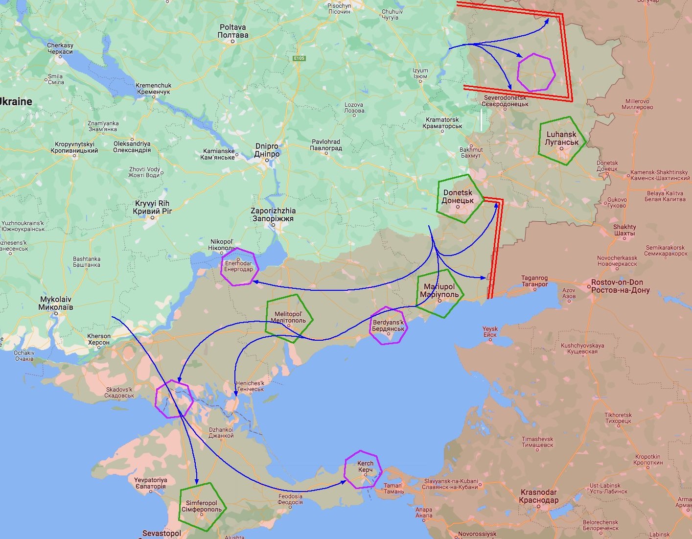 ANALIZĂ MILITARĂ. De ce ofensiva Ucrainei împotriva invadatorilor ruși nu poate avea loc decât în sud. „Odată ce este atins Mariupol, rușii din sud și Crimeea sunt izolați și condamnați“