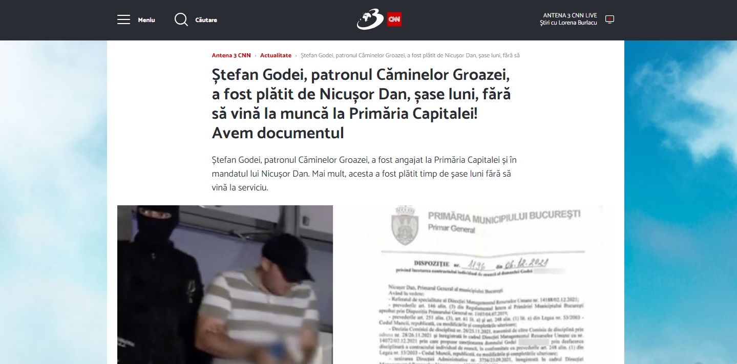 De necrezut: Antena 3 „CNN” încearcă să-l paseze la Nicușor Dan pe omul Gabrielei Firea care a condus „azilele groazei”! „Dezvăluiri incendiare” de la propaganda PSD