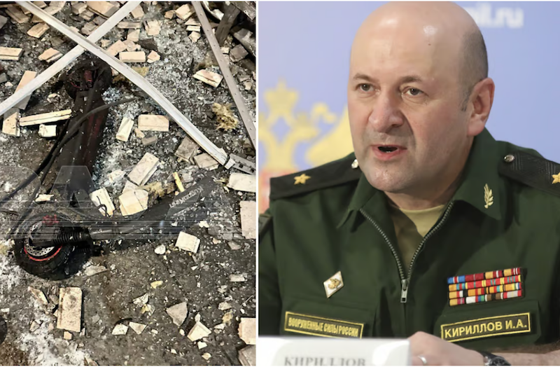 VIDEO. „Măcelarul chimic” al lui Putin a fost ucis de ucraineni cu o trotinetă! Generalul Kirillov și aghiotantul său au fost pulverizați chiar la Mocova