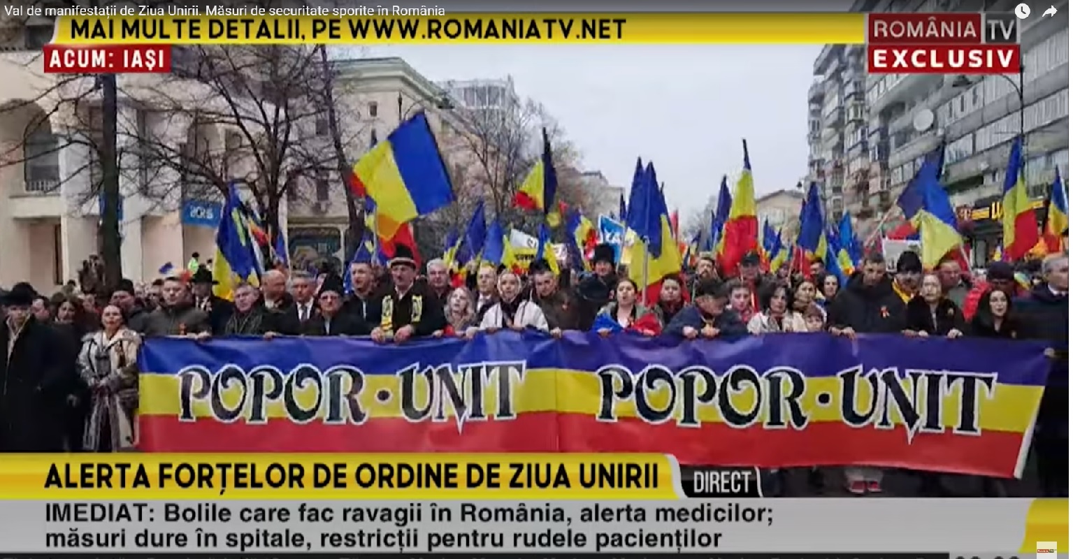 „Suveraniștii“ i-au „unit” pe români, de Ziua Unirii, cu huiduieli și „Ieși afară, javră ordinară!“. Autobuze cu „patrioți” au fost duse la Iași din alte județe