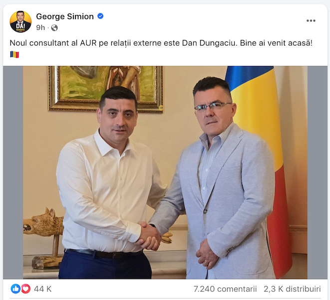 Dan Dungaciu s-a înhăitat oficial cu AUR. Îi leagă simpatia față de Rusia