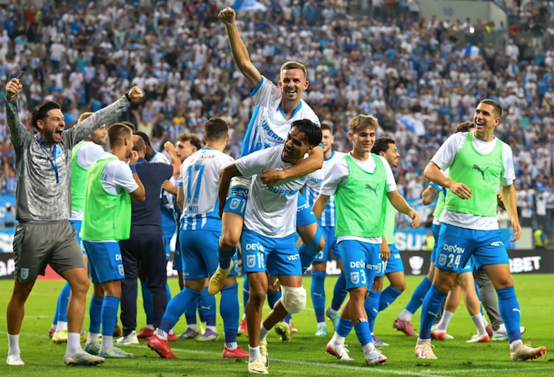 Seară magică în cupele europene: trei victorii, două calificări în grupe. FCSB recidivează în C2, Craiova ajunge în premieră în C3. Tabloul complet: 3 x 36 de echipe