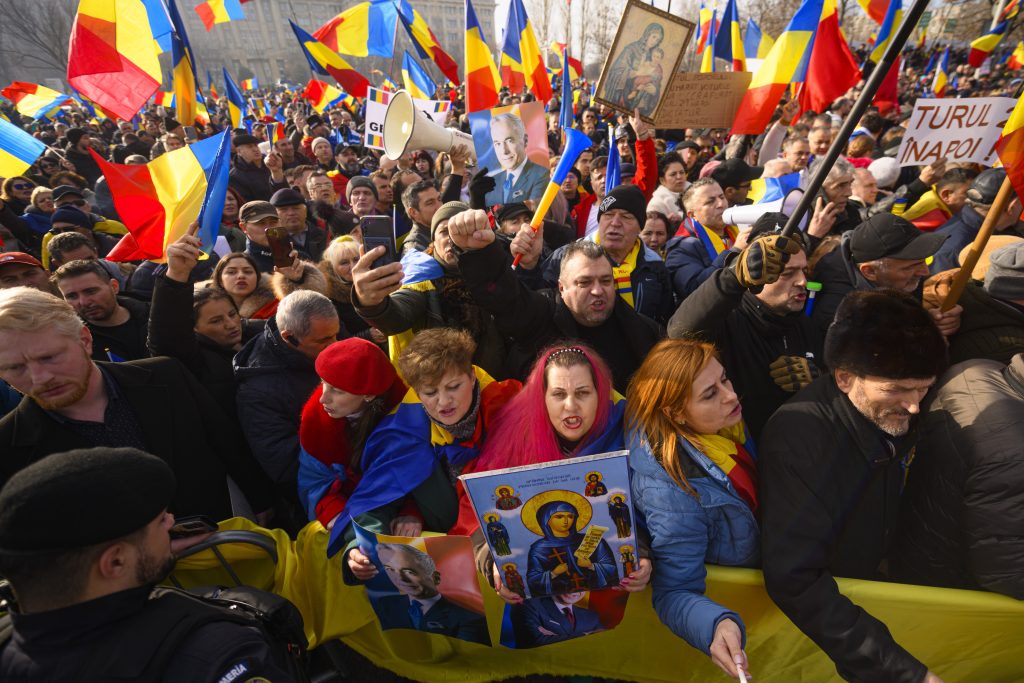 Protest AUR împotriva anulării alegerilor prezidențiale. București, 10 ianuarie 2025 / FOTO: Alexandru Dobre - MEDIAFAX